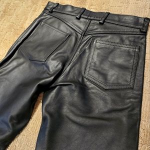 Black leather pants Size 30